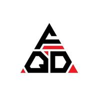 création de logo de lettre triangle fqd avec forme de triangle. monogramme de conception de logo triangle fqd. modèle de logo vectoriel triangle fqd avec couleur rouge. logo triangulaire fqd logo simple, élégant et luxueux.