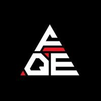 création de logo de lettre triangle fqe avec forme de triangle. monogramme de conception de logo triangle fqe. modèle de logo vectoriel triangle fqe avec couleur rouge. logo triangulaire fqe logo simple, élégant et luxueux.