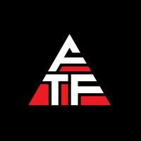 création de logo de lettre triangle ftf avec forme de triangle. monogramme de conception de logo triangle ftf. modèle de logo vectoriel triangle ftf avec couleur rouge. logo triangulaire ftf logo simple, élégant et luxueux.