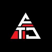 création de logo de lettre triangle ftj avec forme de triangle. monogramme de conception de logo triangle ftj. modèle de logo vectoriel triangle ftj avec couleur rouge. logo triangulaire ftj logo simple, élégant et luxueux.