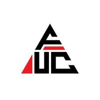 création de logo de lettre triangle fuc avec forme de triangle. monogramme de conception de logo triangle fuc. modèle de logo vectoriel triangle fuc avec couleur rouge. fuc logo triangulaire logo simple, élégant et luxueux.