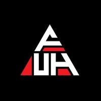 création de logo de lettre triangle fuh avec forme de triangle. monogramme de conception de logo triangle fuh. modèle de logo vectoriel triangle fuh avec couleur rouge. fuh logo triangulaire logo simple, élégant et luxueux.