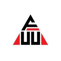 création de logo de lettre triangle fuu avec forme de triangle. monogramme de conception de logo triangle fuu. modèle de logo vectoriel triangle fuu avec couleur rouge. logo triangulaire fuu logo simple, élégant et luxueux.