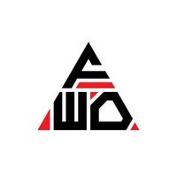 création de logo de lettre fwo triangle avec forme de triangle. monogramme de conception de logo triangle fwo. modèle de logo vectoriel triangle fwo avec couleur rouge. fwo logo triangulaire logo simple, élégant et luxueux.