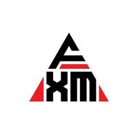 création de logo de lettre triangle fxm avec forme de triangle. monogramme de conception de logo triangle fxm. modèle de logo vectoriel triangle fxm avec couleur rouge. logo triangulaire fxm logo simple, élégant et luxueux.