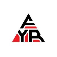 création de logo de lettre triangle fyr avec forme de triangle. monogramme de conception de logo triangle fyr. modèle de logo vectoriel triangle fyr avec couleur rouge. logo triangulaire fyr logo simple, élégant et luxueux.