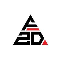 création de logo de lettre triangle fzd avec forme de triangle. monogramme de conception de logo triangle fzd. modèle de logo vectoriel triangle fzd avec couleur rouge. logo triangulaire fzd logo simple, élégant et luxueux.