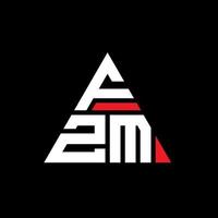 création de logo de lettre triangle fzm avec forme de triangle. monogramme de conception de logo triangle fzm. modèle de logo vectoriel triangle fzm avec couleur rouge. logo triangulaire fzm logo simple, élégant et luxueux.