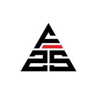 création de logo de lettre triangle fzs avec forme de triangle. monogramme de conception de logo triangle fzs. modèle de logo vectoriel triangle fzs avec couleur rouge. logo triangulaire fzs logo simple, élégant et luxueux.