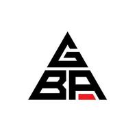 création de logo de lettre triangle gba avec forme de triangle. monogramme de conception de logo triangle gba. modèle de logo vectoriel triangle gba avec couleur rouge. logo triangulaire gba logo simple, élégant et luxueux.