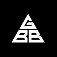 création de logo de lettre triangle gbb avec forme de triangle. monogramme de conception de logo triangle gbb. modèle de logo vectoriel triangle gbb avec couleur rouge. logo triangulaire gbb logo simple, élégant et luxueux.