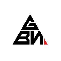 création de logo de lettre triangle gbn avec forme de triangle. monogramme de conception de logo triangle gbn. modèle de logo vectoriel triangle gbn avec couleur rouge. logo triangulaire gbn logo simple, élégant et luxueux.