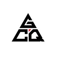 création de logo de lettre triangle gcq avec forme de triangle. monogramme de conception de logo triangle gcq. modèle de logo vectoriel triangle gcq avec couleur rouge. logo triangulaire gcq logo simple, élégant et luxueux.