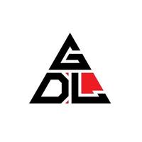 création de logo de lettre triangle gdl avec forme de triangle. monogramme de conception de logo triangle gdl. modèle de logo vectoriel triangle gdl avec couleur rouge. logo triangulaire gdl logo simple, élégant et luxueux.