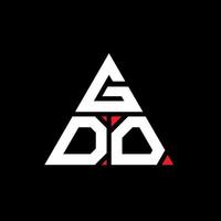 création de logo de lettre triangle gdo avec forme de triangle. monogramme de conception de logo triangle gdo. modèle de logo vectoriel triangle gdo avec couleur rouge. logo triangulaire gdo logo simple, élégant et luxueux.