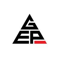 création de logo de lettre triangle gep avec forme de triangle. monogramme de conception de logo triangle gep. modèle de logo vectoriel triangle gep avec couleur rouge. logo triangulaire gep logo simple, élégant et luxueux.