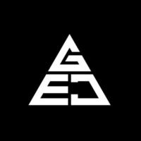 création de logo de lettre triangle gej avec forme de triangle. monogramme de conception de logo triangle gej. modèle de logo vectoriel triangle gej avec couleur rouge. logo triangulaire gej logo simple, élégant et luxueux.