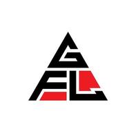 création de logo de lettre triangle gfl avec forme de triangle. monogramme de conception de logo triangle gfl. modèle de logo vectoriel triangle gfl avec couleur rouge. logo triangulaire gfl logo simple, élégant et luxueux.