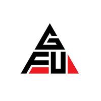 création de logo de lettre triangle gfu avec forme de triangle. monogramme de conception de logo triangle gfu. modèle de logo vectoriel triangle gfu avec couleur rouge. logo triangulaire gfu logo simple, élégant et luxueux.