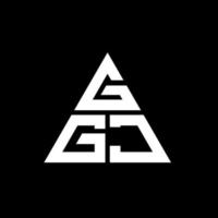 création de logo de lettre triangle ggj avec forme de triangle. monogramme de conception de logo triangle ggj. modèle de logo vectoriel triangle ggj avec couleur rouge. logo triangulaire ggj logo simple, élégant et luxueux.