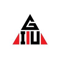 création de logo de lettre triangle giu avec forme de triangle. monogramme de conception de logo triangle giu. modèle de logo vectoriel triangle giu avec couleur rouge. logo triangulaire giu logo simple, élégant et luxueux.