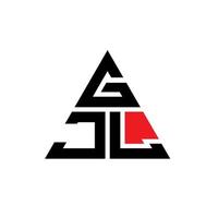 création de logo de lettre triangle gjl avec forme de triangle. monogramme de conception de logo triangle gjl. modèle de logo vectoriel triangle gjl avec couleur rouge. logo triangulaire gjl logo simple, élégant et luxueux.