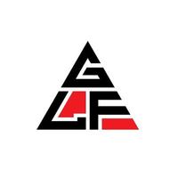 création de logo de lettre triangle glf avec forme de triangle. monogramme de conception de logo triangle glf. modèle de logo vectoriel triangle glf avec couleur rouge. logo triangulaire glf logo simple, élégant et luxueux.