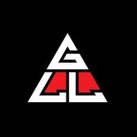 création de logo de lettre triangle gll avec forme de triangle. monogramme de conception de logo triangle gll. modèle de logo vectoriel triangle gll avec couleur rouge. logo triangulaire gll logo simple, élégant et luxueux.