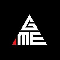 création de logo de lettre triangle gme avec forme de triangle. monogramme de conception de logo triangle gme. modèle de logo vectoriel triangle gme avec couleur rouge. logo triangulaire gme logo simple, élégant et luxueux.