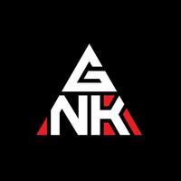 création de logo de lettre triangle gnk avec forme de triangle. monogramme de conception de logo triangle gnk. modèle de logo vectoriel triangle gnk avec couleur rouge. logo triangulaire gnk logo simple, élégant et luxueux.