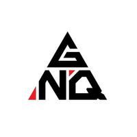 création de logo de lettre triangle gnq avec forme de triangle. monogramme de conception de logo triangle gnq. modèle de logo vectoriel triangle gnq avec couleur rouge. logo triangulaire gnq logo simple, élégant et luxueux.