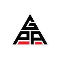 création de logo de lettre triangle gpa avec forme de triangle. monogramme de conception de logo triangle gpa. modèle de logo vectoriel triangle gpa avec couleur rouge. logo triangulaire gpa logo simple, élégant et luxueux.