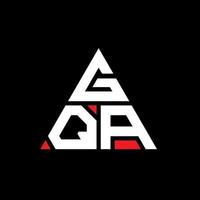 création de logo de lettre triangle gqa avec forme de triangle. monogramme de conception de logo triangle gqa. modèle de logo vectoriel triangle gqa avec couleur rouge. logo triangulaire gqa logo simple, élégant et luxueux.