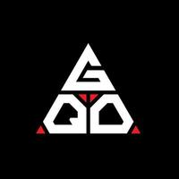 création de logo de lettre triangle gqo avec forme de triangle. monogramme de conception de logo triangle gqo. modèle de logo vectoriel triangle gqo avec couleur rouge. logo triangulaire gqo logo simple, élégant et luxueux.