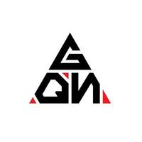 création de logo de lettre triangle gqn avec forme de triangle. monogramme de conception de logo triangle gqn. modèle de logo vectoriel triangle gqn avec couleur rouge. logo triangulaire gqn logo simple, élégant et luxueux.