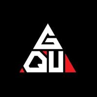 création de logo de lettre triangle gq avec forme de triangle. monogramme de conception de logo triangle gqu. modèle de logo vectoriel triangle gqu avec couleur rouge. logo triangulaire gqu logo simple, élégant et luxueux.