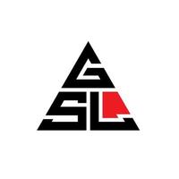 création de logo de lettre triangle gsl avec forme de triangle. monogramme de conception de logo triangle gsl. modèle de logo vectoriel triangle gsl avec couleur rouge. logo triangulaire gsl logo simple, élégant et luxueux.