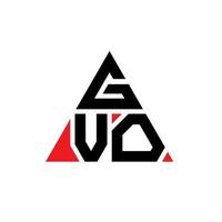 création de logo de lettre triangle gvo avec forme de triangle. monogramme de conception de logo triangle gvo. modèle de logo vectoriel triangle gvo avec couleur rouge. logo triangulaire gvo logo simple, élégant et luxueux.