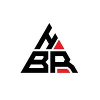 création de logo de lettre de triangle hbr avec forme de triangle. monogramme de conception de logo triangle hbr. modèle de logo vectoriel triangle hbr avec couleur rouge. logo triangulaire hbr logo simple, élégant et luxueux.