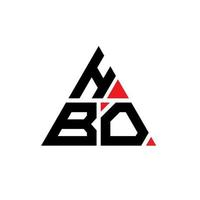 création de logo de lettre triangle hbo avec forme de triangle. monogramme de conception de logo triangle hbo. modèle de logo vectoriel triangle hbo avec couleur rouge. logo triangulaire hbo logo simple, élégant et luxueux.