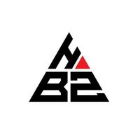 création de logo de lettre triangle hbz avec forme de triangle. monogramme de conception de logo triangle hbz. modèle de logo vectoriel triangle hbz avec couleur rouge. logo triangulaire hbz logo simple, élégant et luxueux.