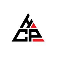 création de logo de lettre triangle hcp avec forme de triangle. monogramme de conception de logo triangle hcp. modèle de logo vectoriel triangle hcp avec couleur rouge. logo triangulaire hcp logo simple, élégant et luxueux.