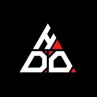 création de logo de lettre triangle hdo avec forme de triangle. monogramme de conception de logo triangle hdo. modèle de logo vectoriel triangle hdo avec couleur rouge. hdo logo triangulaire logo simple, élégant et luxueux.