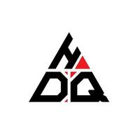 création de logo de lettre triangle hdq avec forme de triangle. monogramme de conception de logo triangle hdq. modèle de logo vectoriel triangle hdq avec couleur rouge. logo triangulaire hdq logo simple, élégant et luxueux.