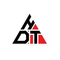 création de logo de lettre triangle hdt avec forme de triangle. monogramme de conception de logo triangle hdt. modèle de logo vectoriel triangle hdt avec couleur rouge. logo triangulaire hdt logo simple, élégant et luxueux.