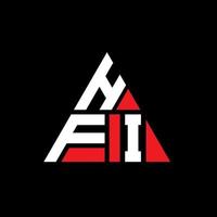 création de logo de lettre triangle hfi avec forme de triangle. monogramme de conception de logo triangle hfi. modèle de logo vectoriel triangle hfi avec couleur rouge. logo triangulaire hfi logo simple, élégant et luxueux.