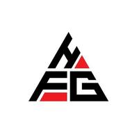 création de logo de lettre triangle hfg avec forme de triangle. monogramme de conception de logo triangle hfg. modèle de logo vectoriel triangle hfg avec couleur rouge. logo triangulaire hfg logo simple, élégant et luxueux.