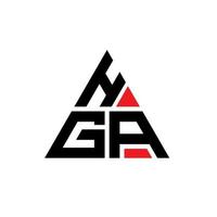 création de logo de lettre de triangle hga avec forme de triangle. monogramme de conception de logo triangle hga. modèle de logo vectoriel triangle hga avec couleur rouge. logo triangulaire hga logo simple, élégant et luxueux.