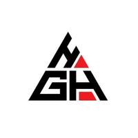 création de logo de lettre triangle hgh avec forme de triangle. monogramme de conception de logo triangle hgh. modèle de logo vectoriel triangle hgh avec couleur rouge. logo triangulaire hgh logo simple, élégant et luxueux.