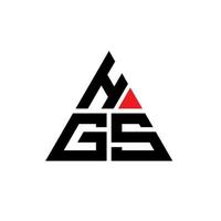 création de logo de lettre triangle hgs avec forme de triangle. monogramme de conception de logo triangle hgs. modèle de logo vectoriel triangle hgs avec couleur rouge. logo triangulaire hgs logo simple, élégant et luxueux.